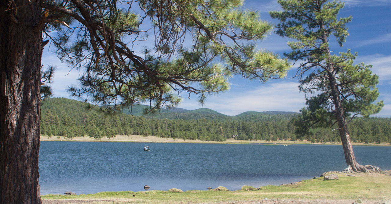 Fishing boat at Greer Lakes