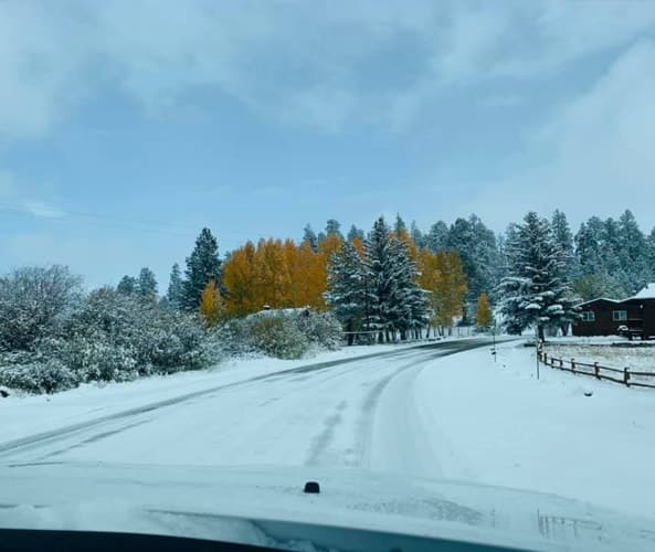 Snow in Greer during October