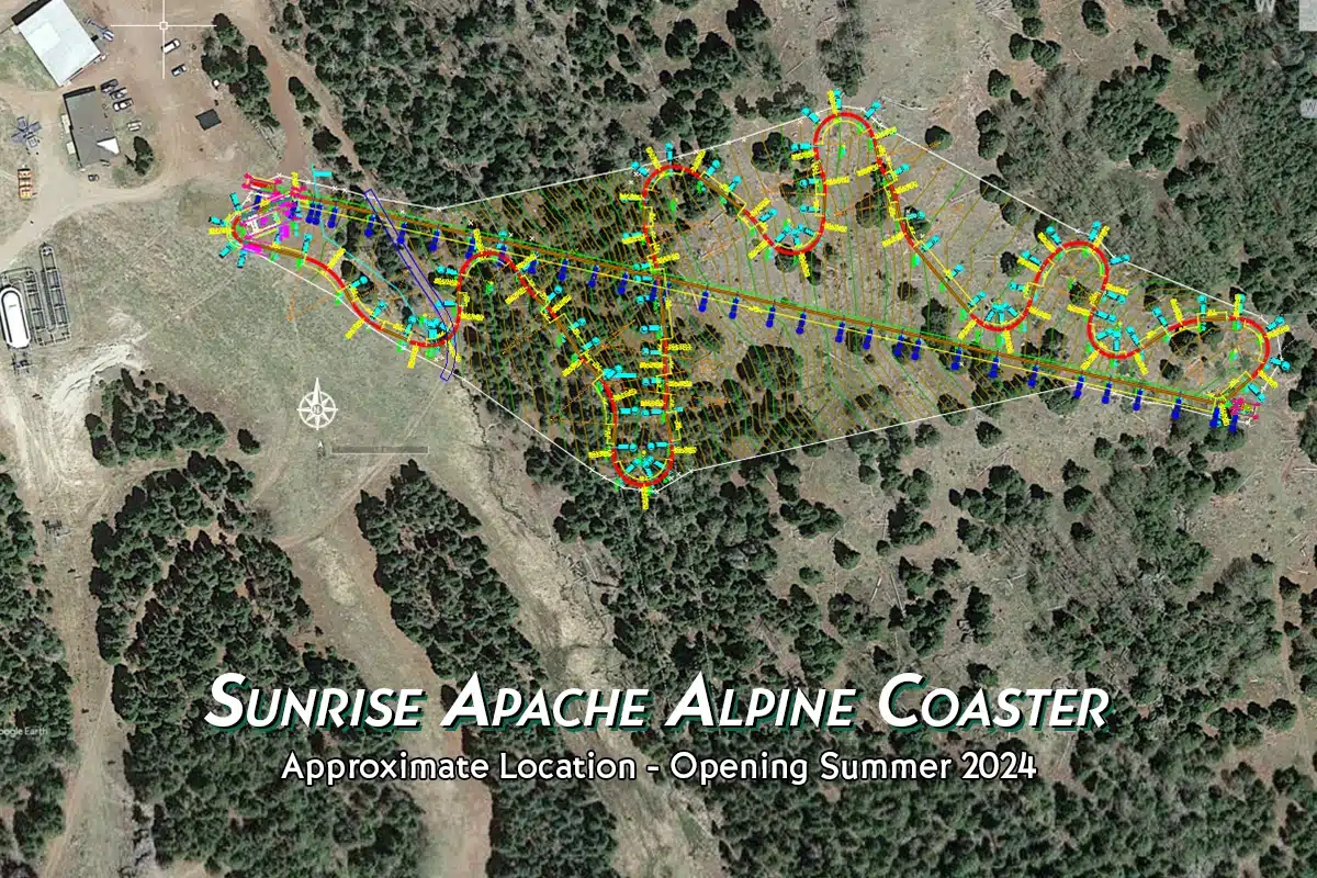 Map of the Apache Alpine Coaster at Sunrise Park Resort